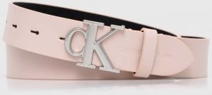 Kožený opasok Calvin Klein Jeans dámsky, ružová farba