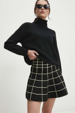 Sukňa Answear Lab čierna farba, mini, áčkový strih