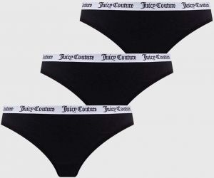 Tangá Juicy Couture 3-pak čierna farba