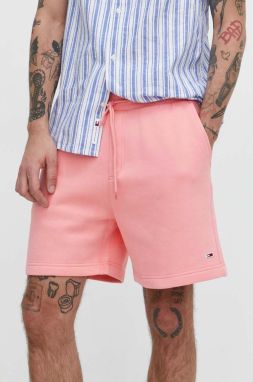 Šortky Tommy Jeans pánske, ružová farba