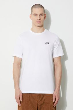 Tričko The North Face M S/S Simple Dome Tee pánske, biela farba, s potlačou, NF0A87NGFN41