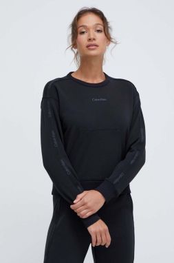 Tepláková mikina Calvin Klein Performance čierna farba, jednofarebná