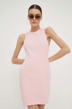Šaty Juicy Couture ružová farba, mini, priliehavá