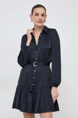 Šaty Morgan tmavomodrá farba, mini, áčkový strih