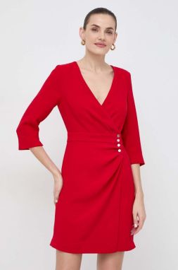 Šaty Morgan červená farba, mini, priliehavá