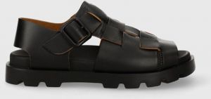 Kožené sandále Camper Brutus Sandal dámske, čierna farba, K201397.005