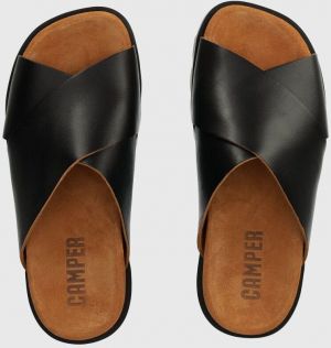 Kožené šľapky Camper Brutus Sandal dámske, čierna farba, K201321.016