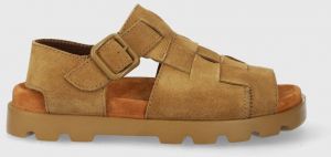 Semišové sandále Camper Brutus Sandal dámske, hnedá farba, K201397.006