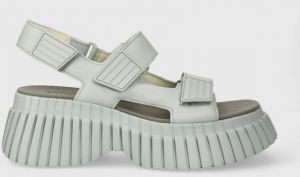 Kožené sandále Camper BCN dámske, šedá farba, na platforme, K201511.004