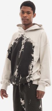 Bavlnená mikina A-COLD-WALL* Relaxed Studio Hoodie ACWMW086 BLACK pánska, čierna farba, s kapucňou, vzorovaná