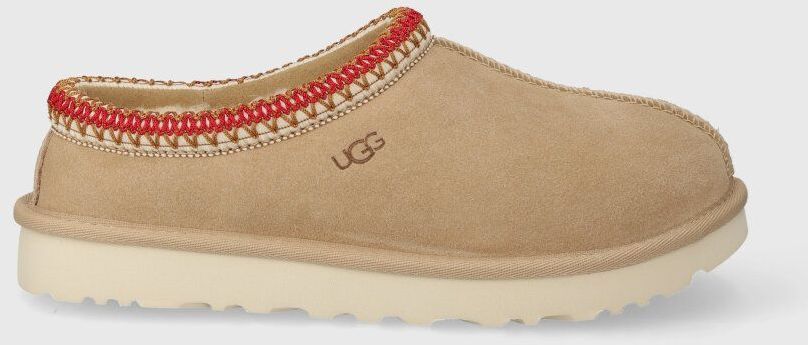 Semišové papuče UGG Tasman béžová farba, 5955