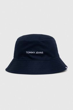 Bavlnený klobúk Tommy Jeans tmavomodrá farba, bavlnený