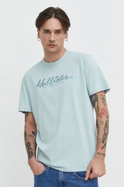 Bavlnené tričko Hollister Co. pánsky, s nášivkou