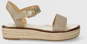 Sandále MICHAEL Michael Kors Richie dámske, zlatá farba, na platforme, 40S4RIFSAD