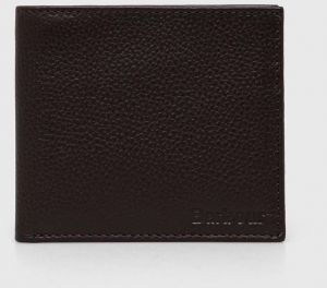 Kožená peňaženka Barbour pánsky, hnedá farba