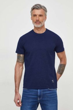 Bavlnené tričko Pepe Jeans Coff pánske, tmavomodrá farba, jednofarebné