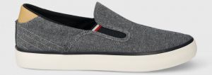 Tenisky Tommy Hilfiger TH HI VULC LOW SLIPON CHAMBRAY pánske, tmavomodrá farba, FM0FM04947