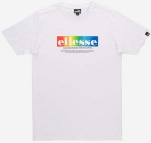 Bavlnené tričko Ellesse SHR17634-WHITE, biela farba, s potlačou