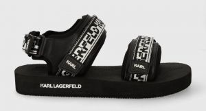 Sandále Karl Lagerfeld ATLANTIK pánske, čierna farba, KL70511
