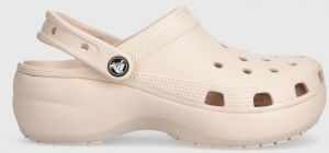 Šľapky Crocs Classic Platform Clog dámske, ružová farba, na platforme, 206750