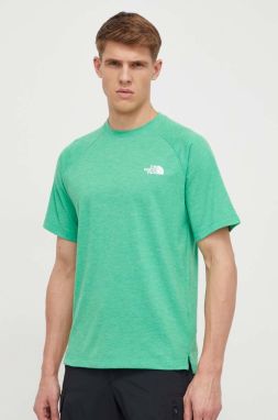 Športové tričko The North Face Foundation zelená farba, jednofarebné