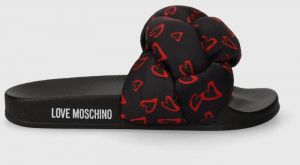 Šľapky Love Moschino dámske, čierna farba, JA28312G0IIW100A