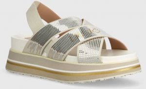 Sandále Liu Jo FRIDA 32 dámske, béžová farba, na platforme, SA4165TX02200077