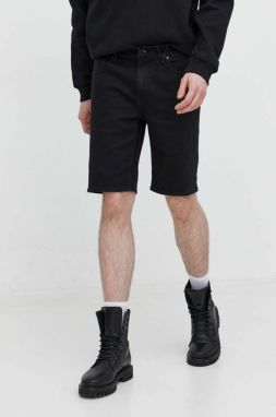 Rifľové krátke nohavice Volcom pánske, čierna farba