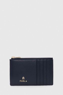 Kožená peňaženka Furla dámsky, tmavomodrá farba
