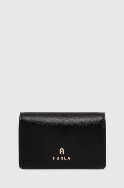 Kožená peňaženka Furla dámsky, čierna farba