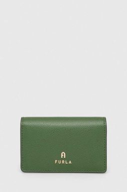 Kožená peňaženka Furla dámsky, zelená farba