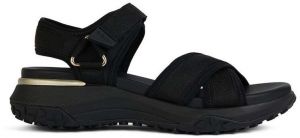Sandále Geox D SORAPIS + GRIP dámske, čierna farba, na platforme, D45TBA 01511 C9999