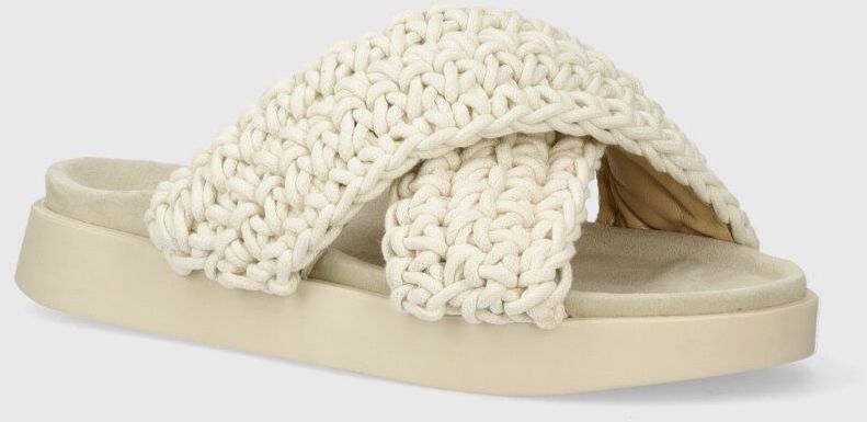 Šľapky Inuikii Woven dámske, biela farba, na platforme, 70104-105