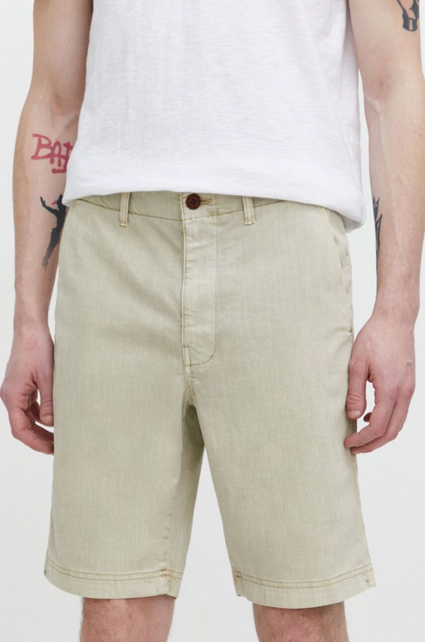 Šortky Superdry pánske, béžová farba