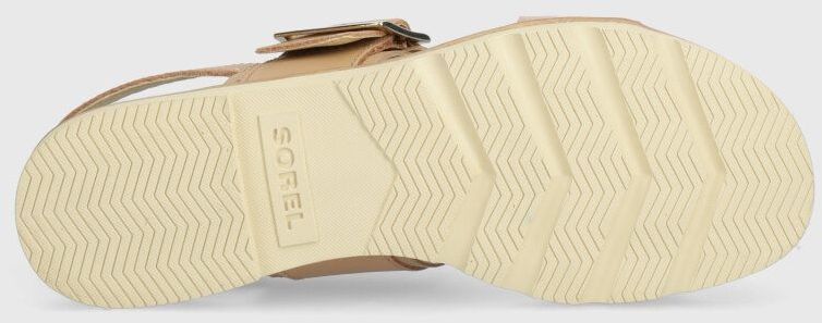 Kožené sandále Sorel ELLA III SLINGBACK dámske, béžová farba, 2069721246