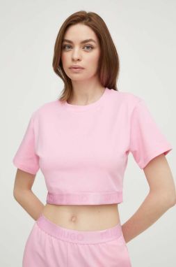 Tričko HUGO ružová farba