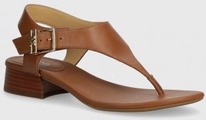 Kožené sandále MICHAEL Michael Kors Robyn dámske, béžová farba, 40S4RBFS1L