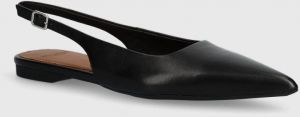 Kožené balerínky Vagabond Shoemakers HERMINE čierna farba, s otvorenou pätou