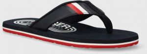 Žabky Tommy Hilfiger RWB PADDED BEACH SANDAL pánske, tmavomodrá farba, FM0FM05137