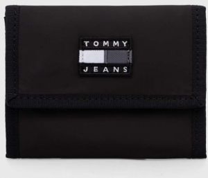 Peňaženka Tommy Jeans pánsky, čierna farba