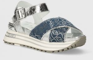 Sandále Liu Jo LIU JO MAXI WONDER SANDAL 11 dámske, strieborná farba, na platforme, BA4105EX259S3254