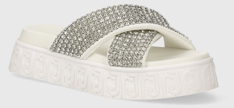 Šľapky Liu Jo LOVELY SANDAL 02 dámske, biela farba, na platforme, BA4133TX42101111