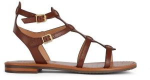 Kožené sandále Geox D SOZY S dámske, hnedá farba, D45LXB 0001J C0013