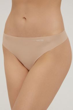 Tangá Calvin Klein Underwear priehľadná farba