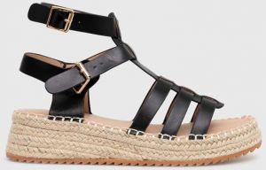 Espadrilky Answear Lab čierna farba, na platforme