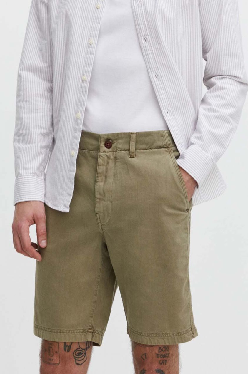 Šortky Superdry pánske, zelená farba