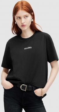 Bavlnené tričko AllSaints FORTUNA dámske, čierna farba