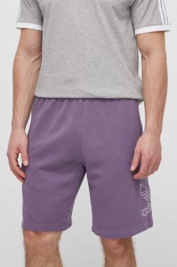 Bavlnené šortky adidas Originals fialová farba, IR8003