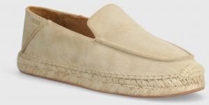 Semišové espadrilky BOSS Madeira béžová farba, 50516853