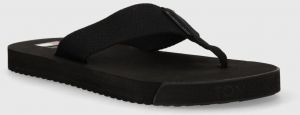 Žabky Tommy Jeans TJM ELEVATED FLIP FLOP pánske, čierna farba, EM0EM01393